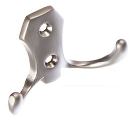 Мебельный крючок JET 585 двухрожковый, матовый хром CQ585Z.002CM99 