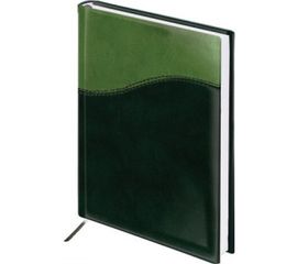 Недатированный ежедневник BRAUBERG А5 138x213 мм "Bond", под комбинированную кожу с волной, 160 л., 126219 