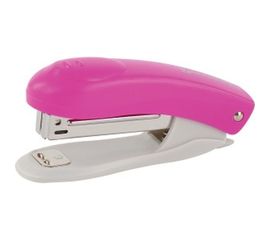 Степлер №10 BRAUBERG Original, до 12л, с антистеплером, розовый, 227767 