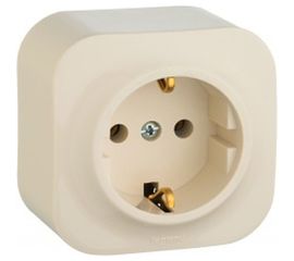 Розетка Legrand 2К+З без шторок, слоновая кость 782241 