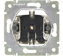 Розетка Legrand VLN 2К+З автоматические клеммы, шторки, белая 774222 