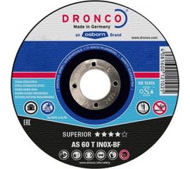 Диск отрезной по нержавейке Superior AS60T INOX (115x1x22.23 мм) DRONCO 1111240100 