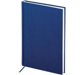 Ежедневник полудатированный BRAUBERG А5 138x213 мм "New York", под гладкую кожу, 192 л., синий 125955 