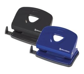 Дырокол BRAUBERG металлический Universal+, до 20л, черный, 222525 