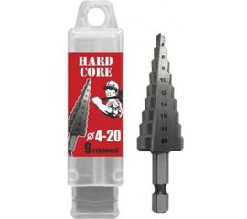 Сверло по металлу шаговое (4-20 мм; 9 ступеней) Hardcore 142420 