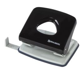 Дырокол BRAUBERG металлический PN-100M, до 30л, черный, 221277 