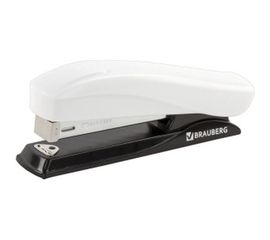 Степлер №24/6, 26/6 BRAUBERG ST-100, до 20 листов, белый, 227784 