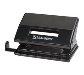 Дырокол BRAUBERG "Black Jack", до 10 листов, черный, 227795 