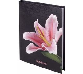 Блокнот BRAUBERG 110 х147 мм, А6, 80л, ламинир. обложка, выборочн. лак, клетка, лилия, 123241 