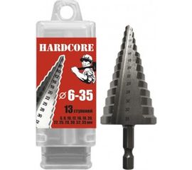 Сверло по металлу шаговое (6-35 мм; 13 ступеней) Hardcore 142635 