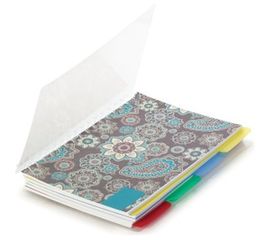 Блокнот BRAUBERG 115х152 мм, А6, 150л, гребень сбоку, обложка, 4 раздел-ля, клетка, Кружево, 125389 