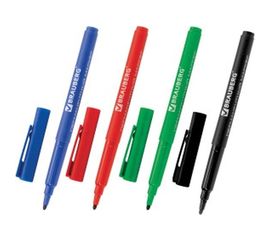 Перманентные нестираемые маркеры НАБОР 4 шт., АССОРТИ, "CLASSICLine", 1 мм BRAUBERG 150295 