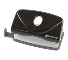 Дырокол BRAUBERG "Original", до 10 листов, черный, 222537 