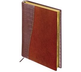 Недатированный ежедневник BRAUBERG А5 138x213 мм "Cayman", комбинированная кожа, 160 л., кремовый 125084 