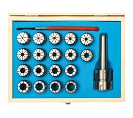 Патрон цанговый КМ3ER32 хвостовик конус Морзе DIN228A с набором цанг 18 шт., 3-20 мм GRIFF b220423 