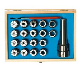 Патрон цанговый КМ4ER32 хвостовик конус Морзе DIN228A с набором цанг 18 шт., 3-20 мм GRIFF b220431 