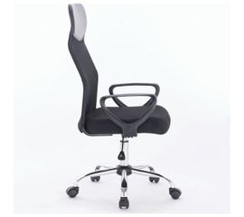 Кресло оператора, с подлокотниками, хром, черное BRABIX Tender MG-330 531845 