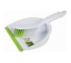 Совок для мусора со щеткой-сметкой ЛЮБАША пластик, резиновая кромка 603615 