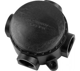 Монтажная разветвительная коробка FERON 380V, 110х48х110, черный, КЭМ 1-10-4Б 29850 