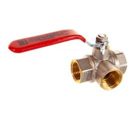 Шаровый кран Terma RED 1/2 L-образный, трехходовой, ручка 31063 26163 