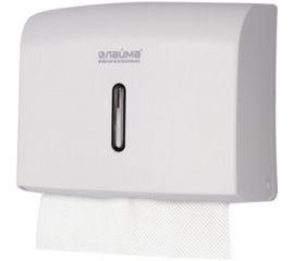Диспенсер для полотенец ЛАЙМА PROFESSIONAL ECONOMY, Interfold, белый, ABS пластик, 605049 