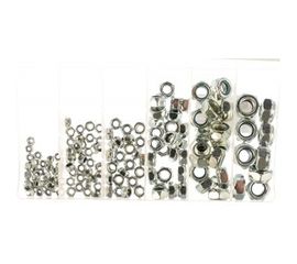 Набор самоконтрящихся гаек с нейлоновой вставкой СИБРТЕХ 146 предметов 47613 