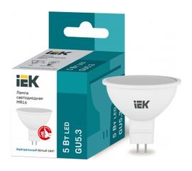 Светодиодная лампа IEK ECO MR16 софит 5Вт 230В 4000К GU5.3 LLE-MR16-5-230-40-GU5 