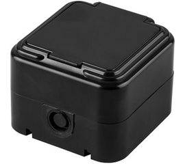 Розетка с заземляющим контактом STEKKER пластик АВС 250В 16А IP44 черная PST16-21-44 RA 32741 