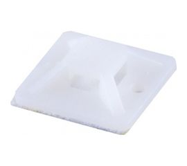 Самоклеющаяся площадка STEKKER 30х30 мм, под хомуты, белый, WMCL3030 32933 