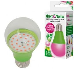 Светодиодная лампа для растений Uniel LED-A60-8W/SPSB/E27/CL, PLP30GR UL-00004581 