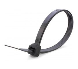 Нейлоновый хомут STEKKER 2,5x100 мм черный, NYCT25-100 100шт в упак 32772 