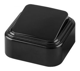 Одноклавишный выключатель STEKKER открытой установки 250В, 6А, IP20, черный, PSW06-21-20 VA 32743 