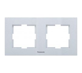 Рамка Panasonic Karre Plus 54811 2м горизонтальная серебро WKTF0802-2SL-RES 