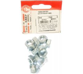 Шестигранная гайка DIN 934 оцинкованная М10, 18шт - пакет Tech-Krep 103027 