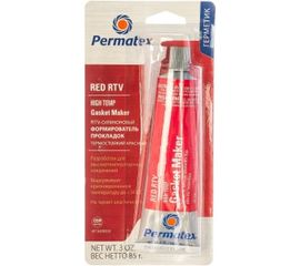 Профессиональный герметик PERMATEX 89250 RTV силикон термостойкий красный 85гр 81160/81161 