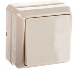 Одноклавишный выключатель IEK ОКТАВА 10А, наружный, кремовый EVO10-K33-10-DC 