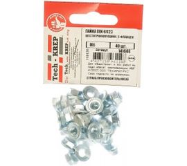 Шестигранная гайка с фланцем Tech-Krep DIN6923 оцинкованная М6 40 шт - пакет 141608 