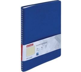 Тетрадь А4 BRAUBERG Office PRO 200x252 мм, под кожу, гребень, 80 л, синяя 111048 