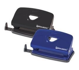 Дырокол BRAUBERG металлический Universal+, до 10л, черный, 222524 