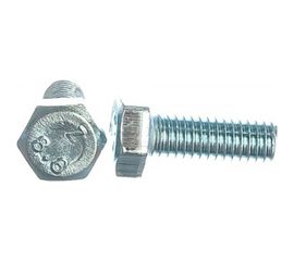 Болт DIN 933 с шестигранной головкой, оцинкованный М6х16, 100шт - коробка Tech-Krep 105200 
