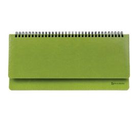 Недатированный планинг BRAUBERG Rainbow 305x140 мм, кожзам, зеленый 111702 