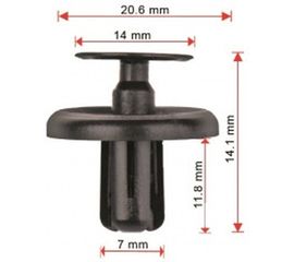 Клипса 10 шт AVERS 9046707201-10 