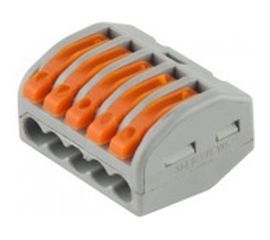 Соединительная разъемная клемма СВЕТОЗАР 5-и проводная, 400В, 32А, 0,5-2,5мм2/0,5-4мм2, 2шт 49190-5 