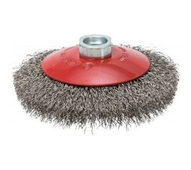 Щетка коническая с гофрированной нержавеющей проволокой Эксперт 537 (115 мм; М14*2 мм) Профоснастка 20804003 