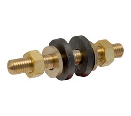 Крепеж для бачка Tech-Krep шпилька латунная с гайками для унитаза М8- пакет 137002 