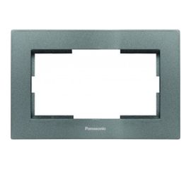 Рамка Panasonic Karre Plus 54796 для 2-й розетки темно-серый WKTF0809-2DG-RES 
