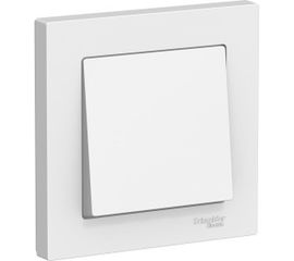 Одноклавишный выключатель Schneider Electric ATLAS DESIGN сх.1 10АХ в сборе, белый ATN000112 