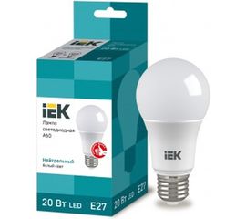 Светодиодная лампа IEK ECO A60 шар 20Вт 230В 4000К E27 LLE-A60-20-230-40-E27 