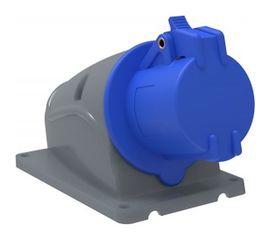 Стационарная розетка IEK ССИ-113, 16А-6ч/200-250В, 2Р+РЕ, IP44, MAGNUM PSN11-016-3 