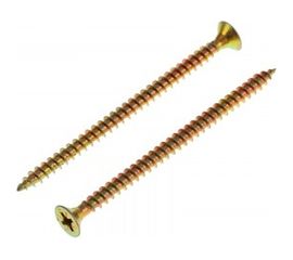 Универсальный саморез Tech-Krep 80х5,0 мм 100 шт желтый, коробка с окном 102266 